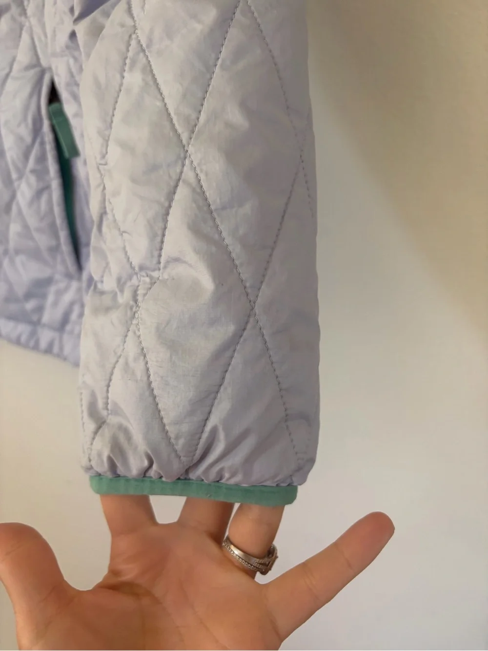 Patagonia Girl's Nano Puff Purple Full-Zip Primaloft Diamond Quilted Jacket